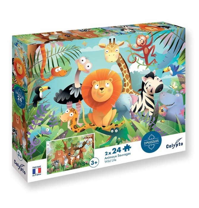 PUZZLE2*24P ' ANIMAUX SAUVAGES