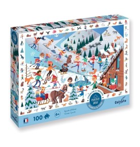 PUZZLE 100P ' SPORTS D'HIVER