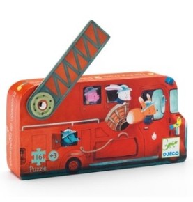 PUZLLE SILHOUETTE ' CAMION POMPIER