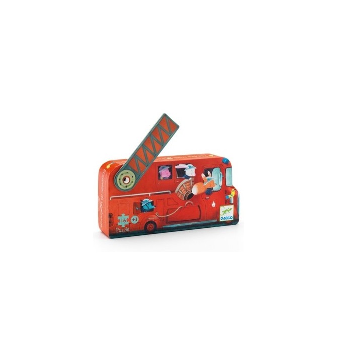 PUZLLE SILHOUETTE ' CAMION POMPIER