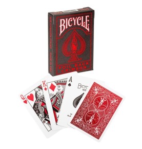 CARTES BICYCLE FOIL BACK CRIMSON