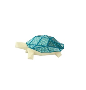 TORTUE BLEUE/STICKERS EN PAPIER 3D