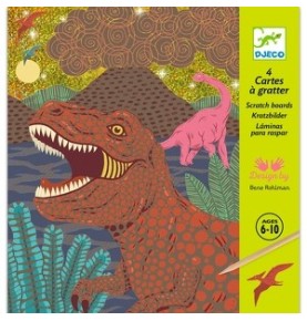 CARTES A GRATTER  ' LE REGNE DES DINOSAURES