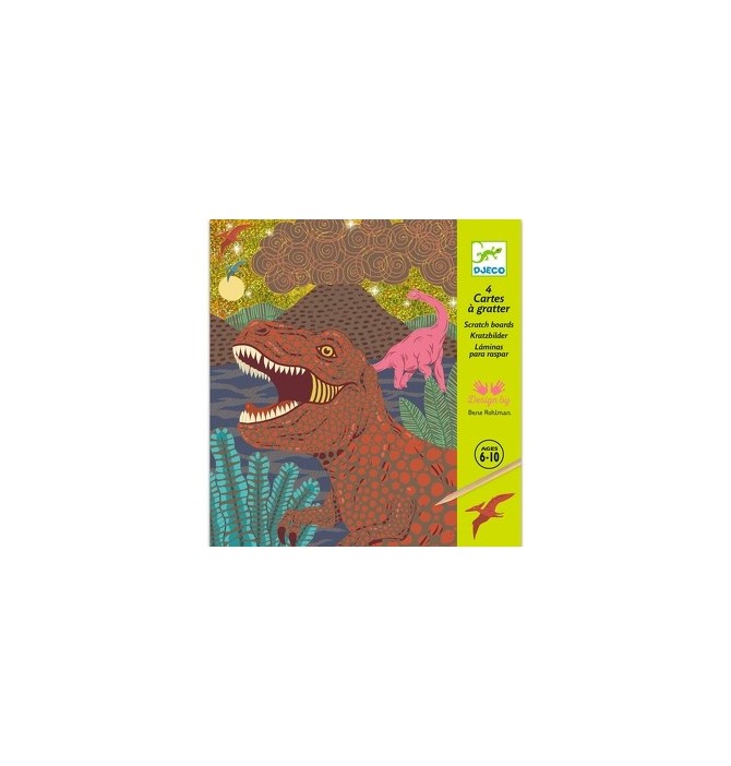 CARTES A GRATTER  ' LE REGNE DES DINOSAURES