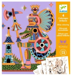 COLORIAGES BRILLANTS ' GUERRIERS ANIMAUX