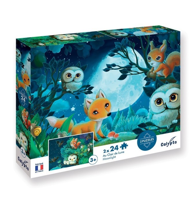 PUZZLE 2*24P ' AU CLAIR DE LUNE