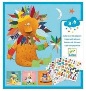 CREER AVEC DES STICKERS ' ANIMAUX