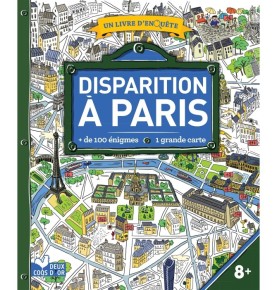 Disparition à Paris - livre avec carte