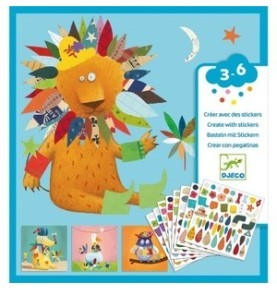CREER AVEC DES STICKERS ' ANIMAUX